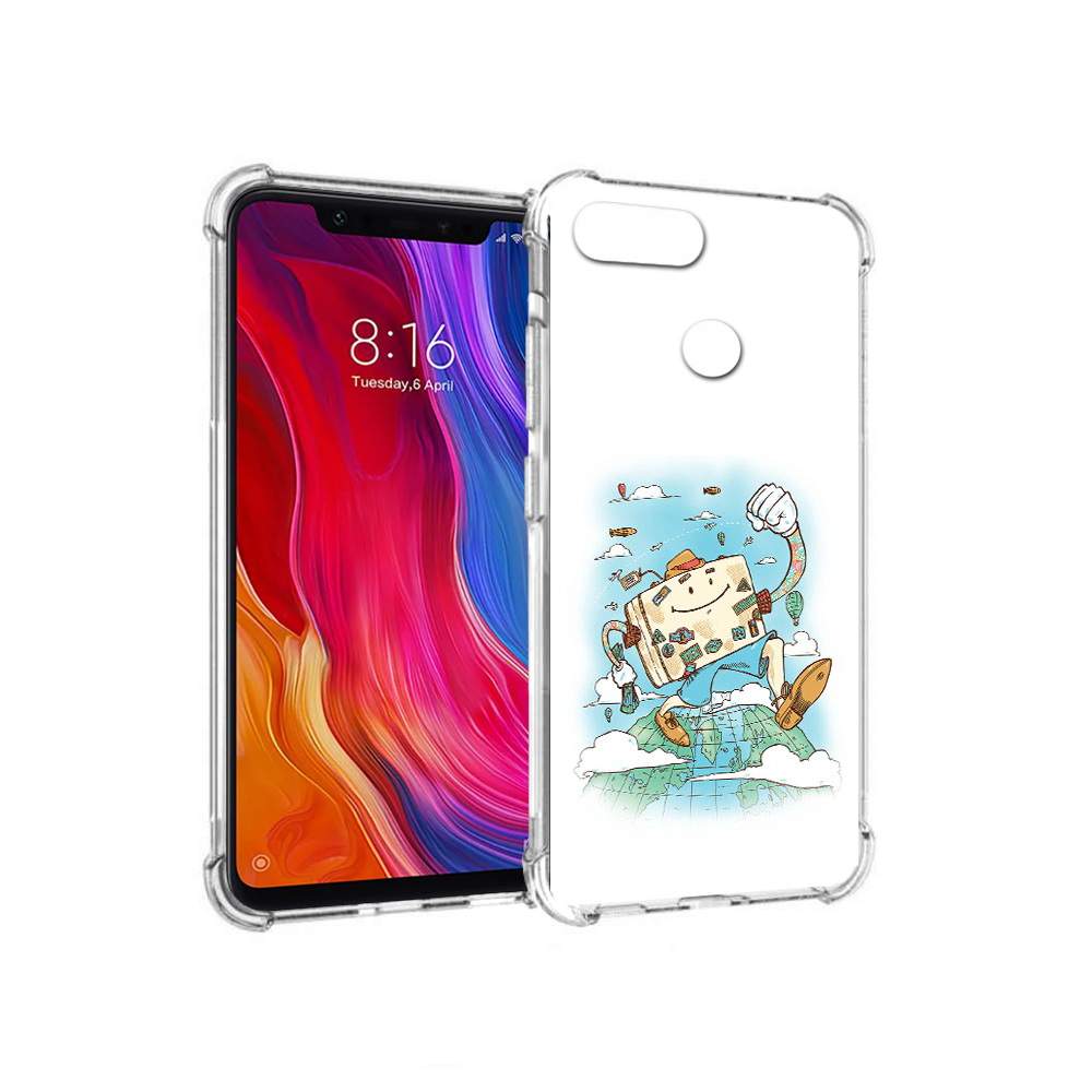 Чехол MyPads Tocco для Xiaomi Mi 8 Lite Счастливый чемодан  (PT119514.309.166), купить в Москве, цены в интернет-магазинах на Мегамаркет