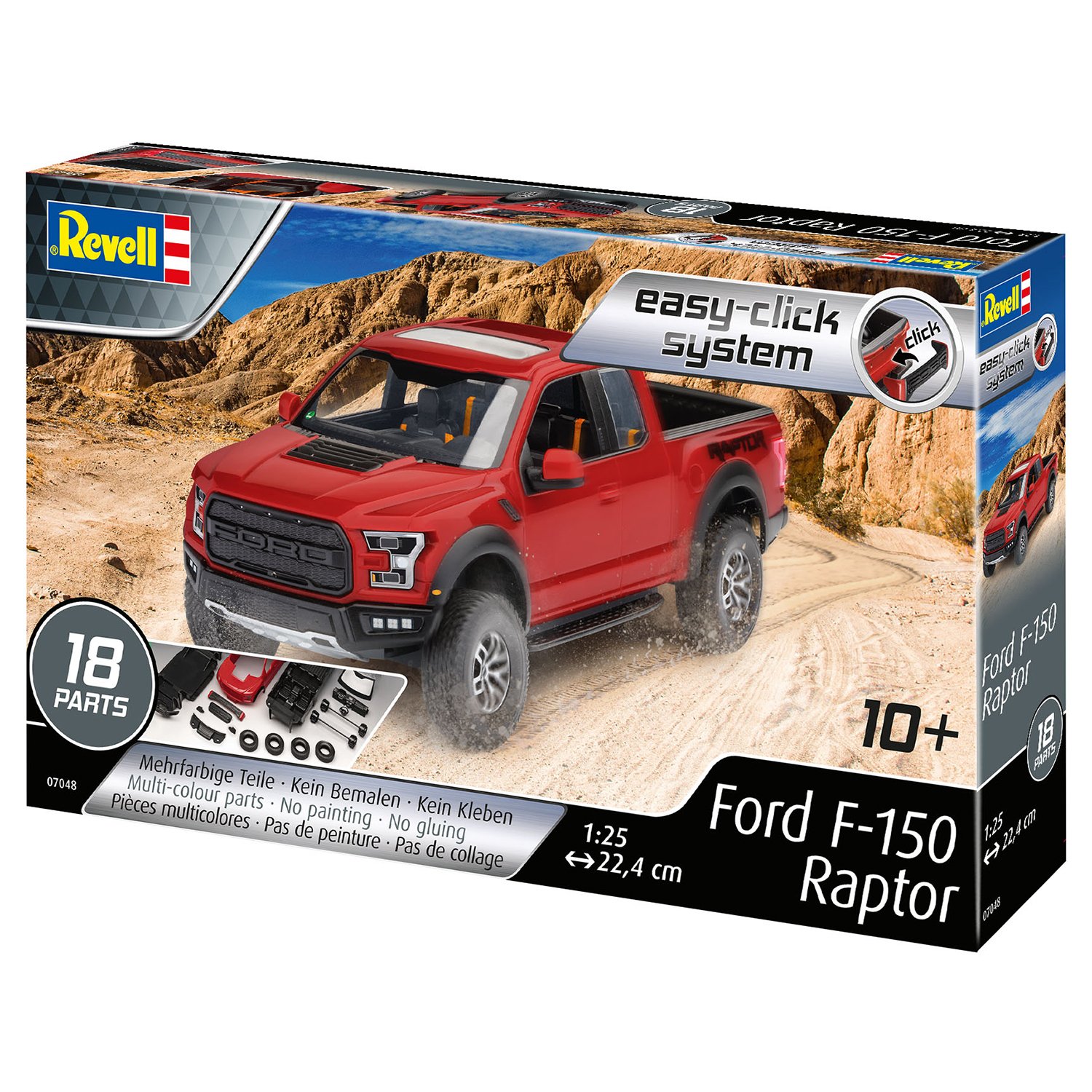 Купить сборная модель Revell автомобиль Ford F-150 Raptor 1:25 легкая сборка  07048R, цены на Мегамаркет | Артикул: 100029337817