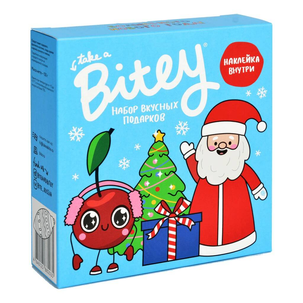 Купить сладкий подарочный набор Take a Bitey Новогодний Голубой 150 г, цены  на Мегамаркет | Артикул: 100046828894