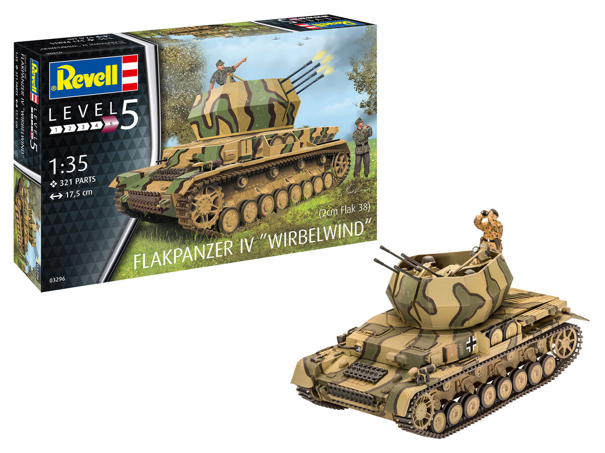 Купить сборная модель Германская зенитная самоходная установка Flakpanzer  IV Wirbelwind Revell, цены на Мегамаркет | Артикул: 600003044342