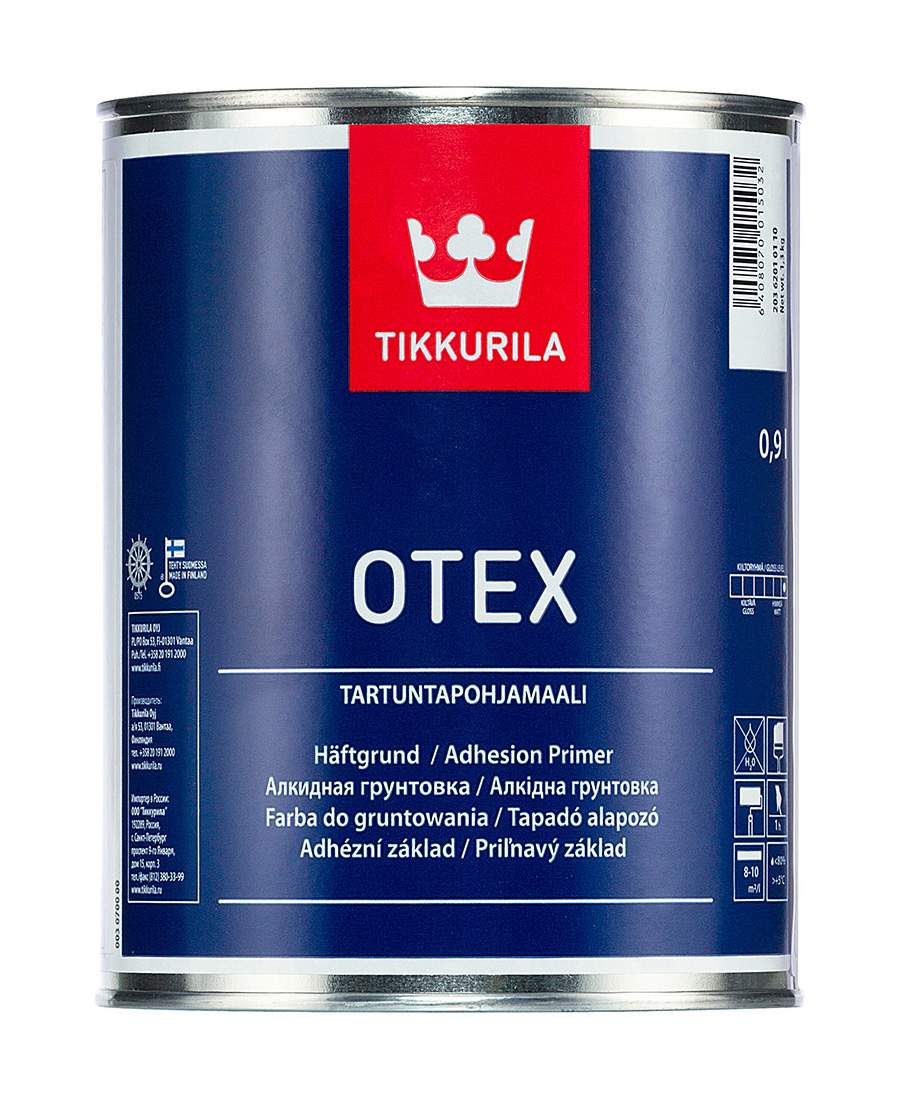 Грунт Tikkurila Otex алкидный адгезионный база А 0,9 л купить в  интернет-магазине, цены на Мегамаркет