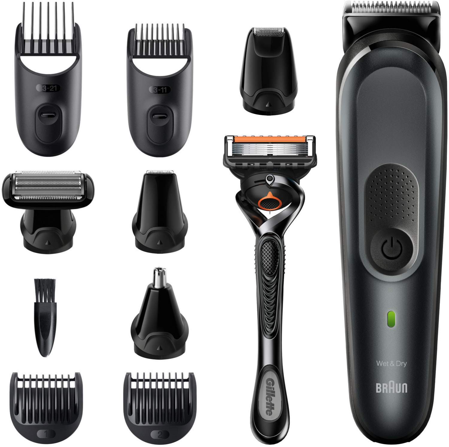 Триммер Braun MGK7321 + Бритва Gillette Fusion ProGlide серый, черный,купить в Москве, цены в интернет-магазинах на Мегамаркет