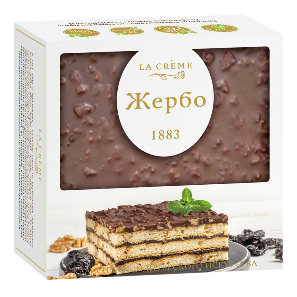 Торт La Creme Жербо классический 650 г - состав и характеристика -  Мегамаркет