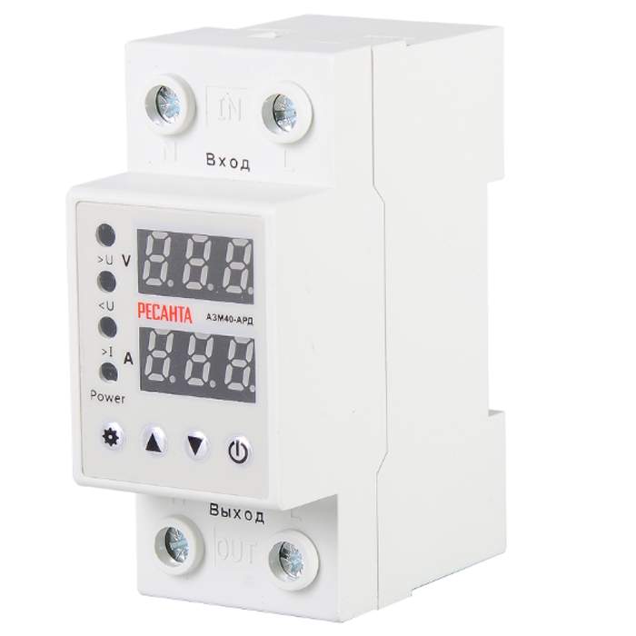 Реле напряжения Ресанта АЗМ-40АРД (регулируемый, с дисплеем) - купить в ...