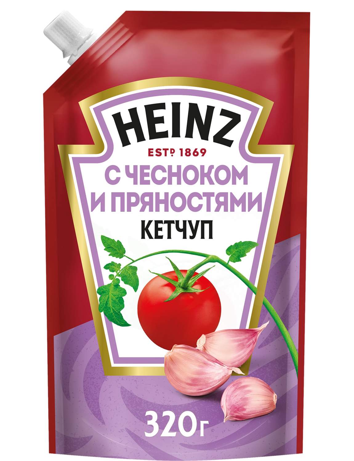 Кетчуп Heinz С чесноком и пряностями 320 г - отзывы покупателей на  маркетплейсе Мегамаркет | Артикул: 100029462988