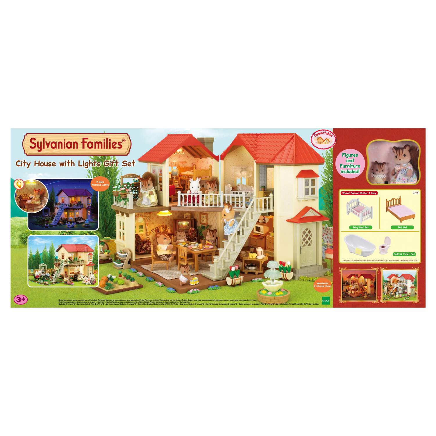 Купить игровой набор Sylvanian Families Большой дом со светом (подарочный  набор Е) 5058, цены на Мегамаркет