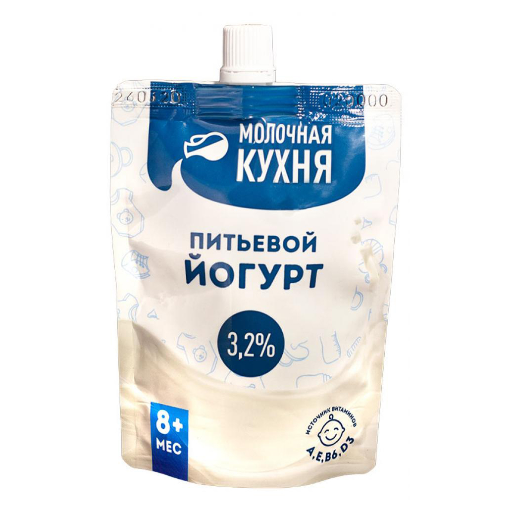 Питьевой йогурт Молочная кухня 4 витамина с 8 месяцев 3,2% БЗМЖ 100 мл –  купить в Москве, цены в интернет-магазинах на Мегамаркет