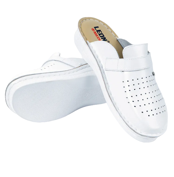 Сабо поварские мужские ортопедические кожаные Leon Medikal MED230M ...