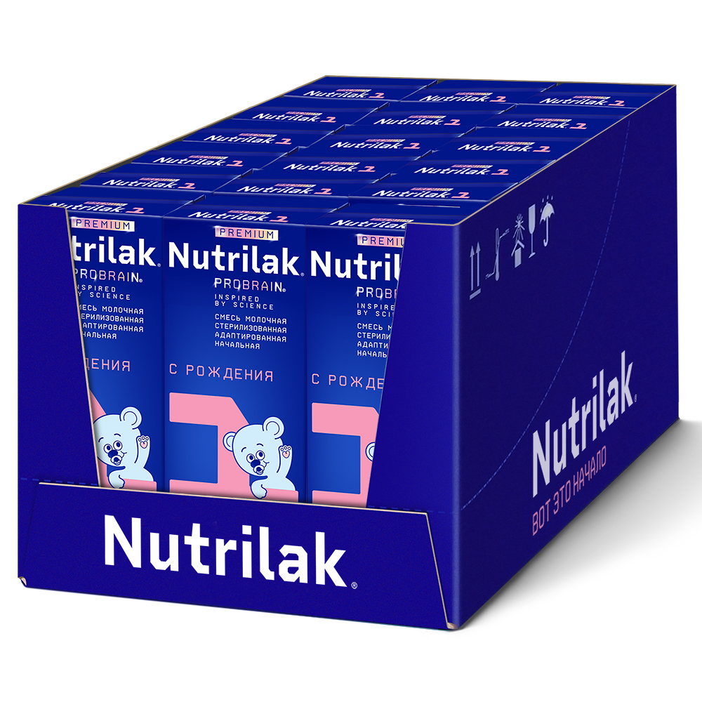 Отзывы о готовая молочная смесь Nutrilak Premium 1, Нутрилак с рождения,  200 мл., упак. 18 шт. - отзывы покупателей на Мегамаркет | детские смеси 1  (с рождения) 20 - 600003124060