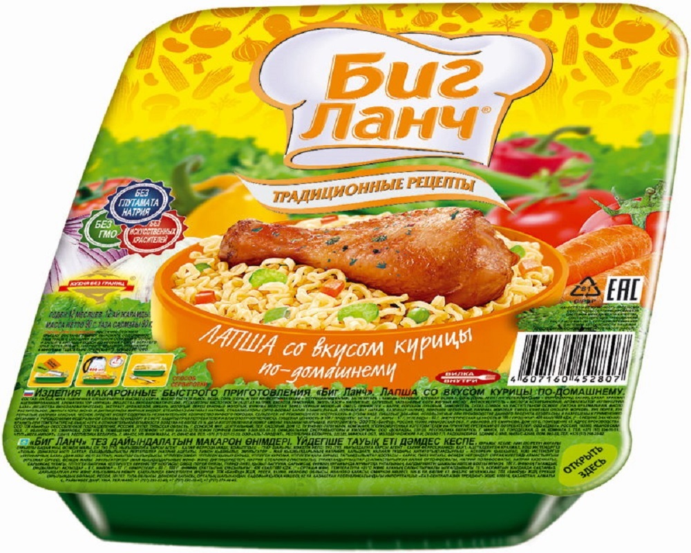 Лапша Биг Ланч со вкусом курицы по домашнему 90 г – купить в Москве, цены в  интернет-магазинах на Мегамаркет