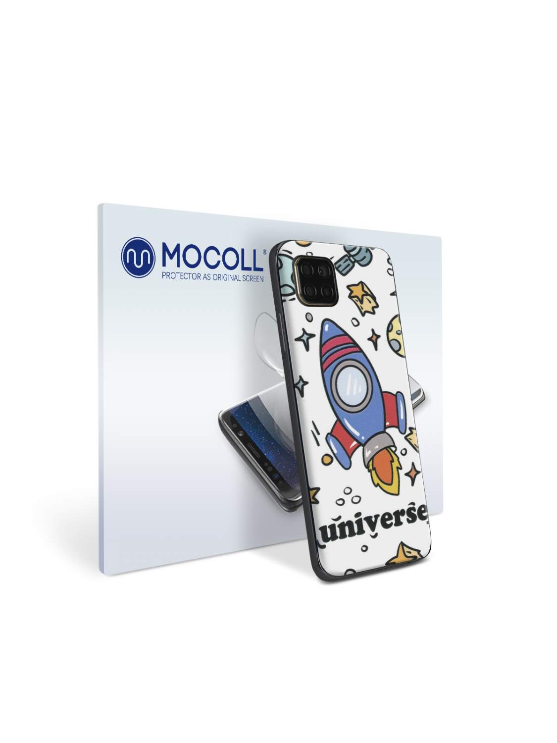 Пленка защитная MOCOLL для задней панели Huawei Mate 20 Pro Рисунок ракета,  купить в Москве, цены в интернет-магазинах на Мегамаркет