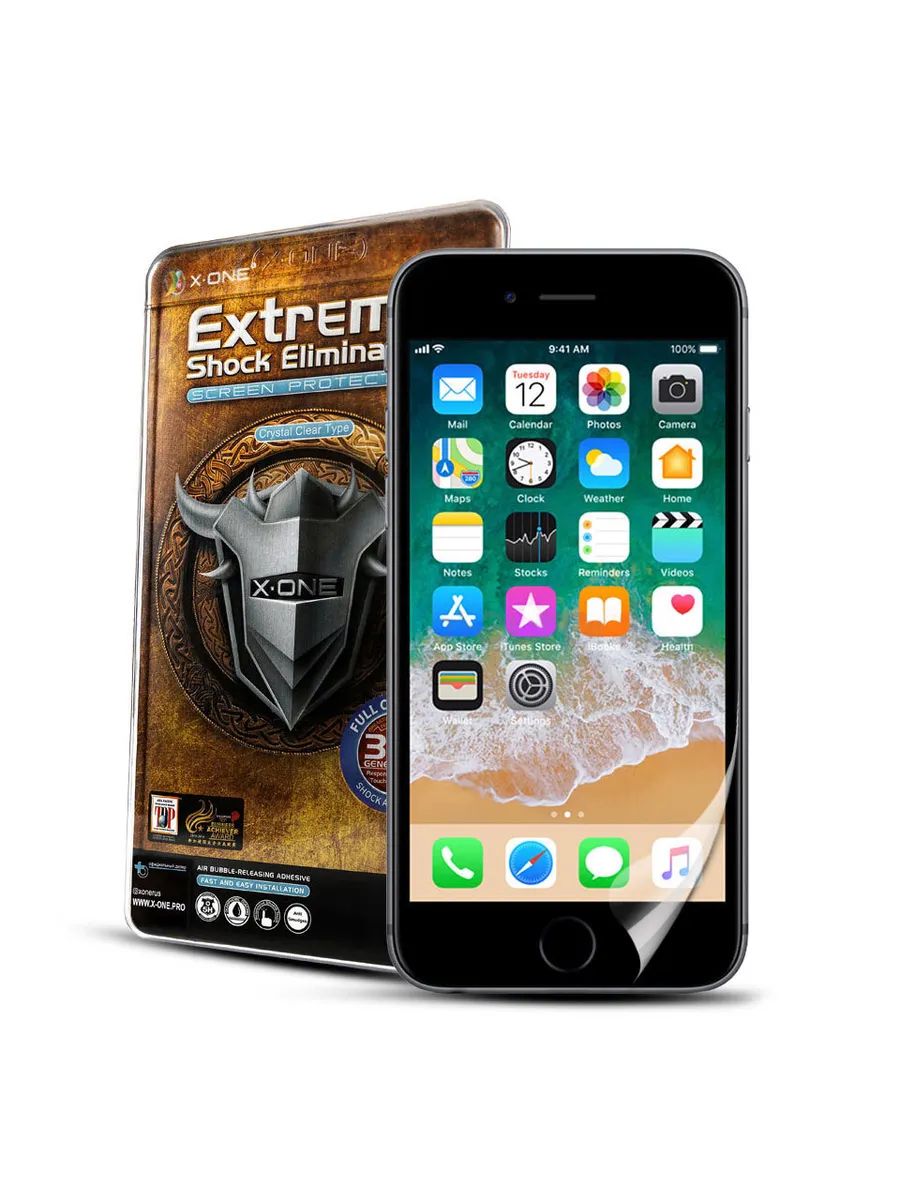 Защитная пленка для iPhone 6+/6S+ X-ONE Extreme Coverage, купить в Москве,  цены в интернет-магазинах на Мегамаркет