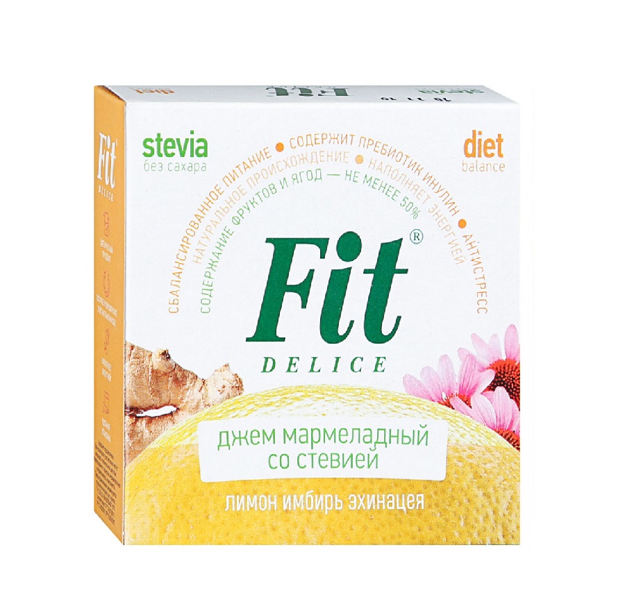 Купить джем Fit Delice мармеладный, лимон+имбирь+эхинацея, 100 г, 2 шт,  цены на Мегамаркет | Артикул: 600012361010