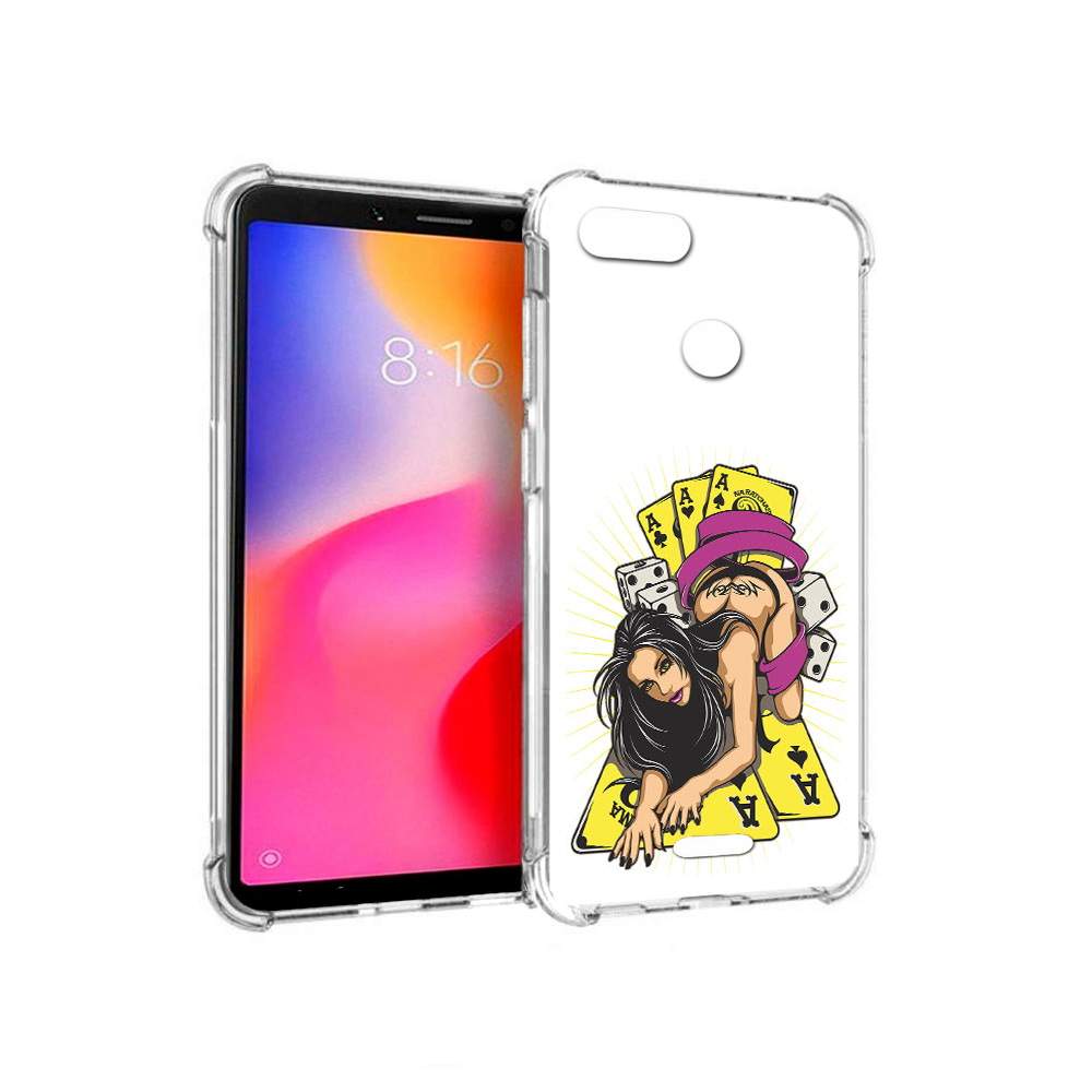 Чехол MyPads Tocco для Xiaomi Redmi 6 нарисованная девушка с игровыми  картами, купить в Москве, цены в интернет-магазинах на Мегамаркет