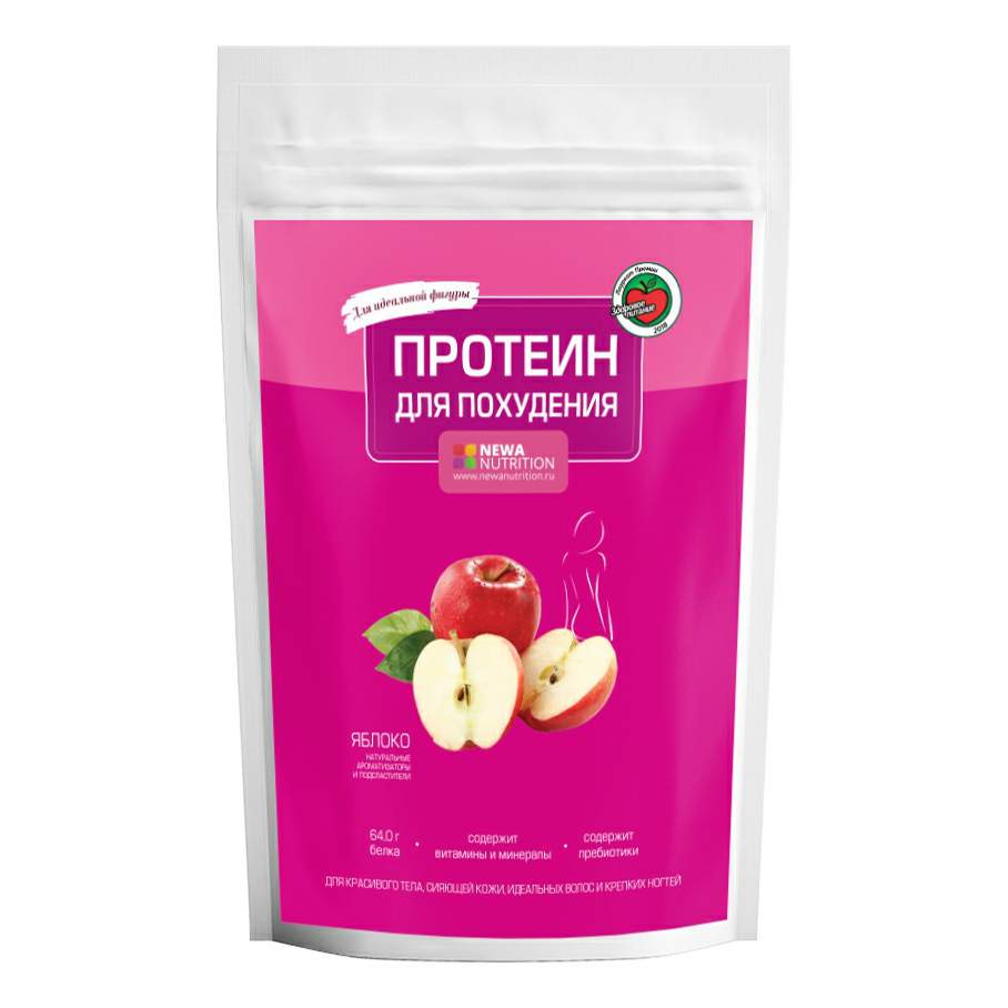 Купить смесь для приготовления напитка Newa Nutrition Протеиновый коктейль  с яблочным вкусом 350г, цены на Мегамаркет | Артикул: 100030685171