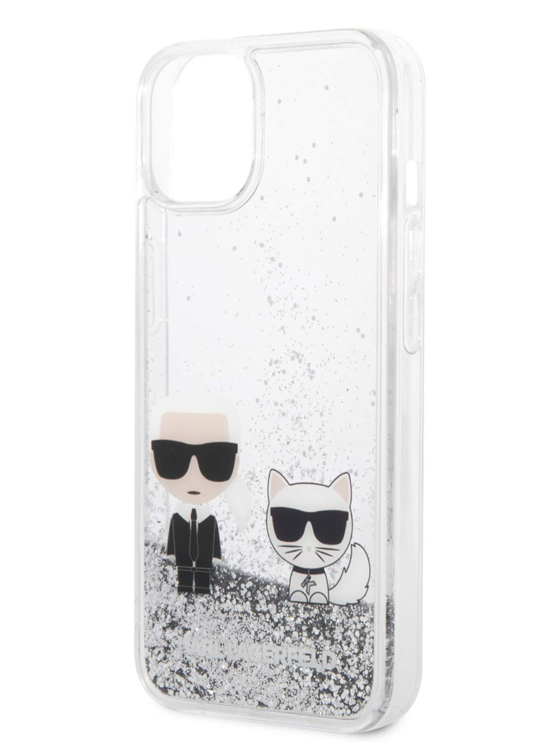 Чехол Karl Lagerfeld для iPhone 14 с жидкими блестками, Silver, купить в  Москве, цены в интернет-магазинах на Мегамаркет