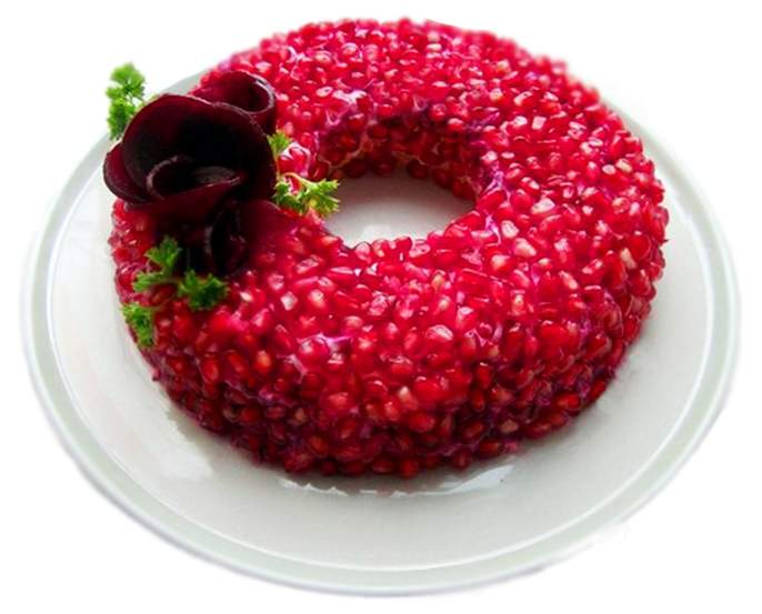 Салат "Гранатовый браслет": рецепт изысканной новогодней закуски: пошаговый реце