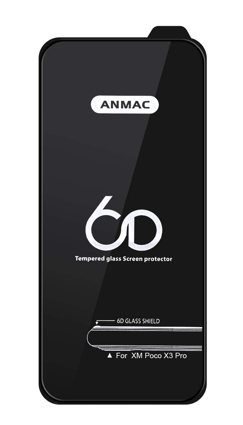 Защитное стекло Anmac для Poco X3 Pro 6D Black (IS792740), купить в Москве,  цены в интернет-магазинах на Мегамаркет