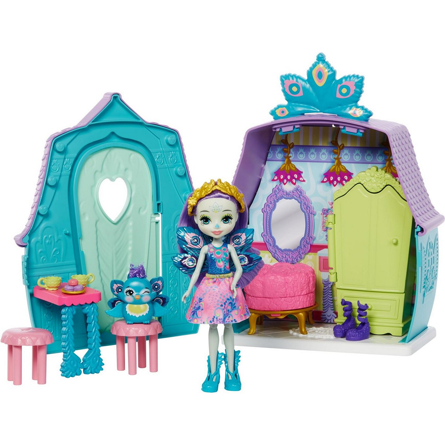 Купить игровой набор Mattel Enchantimals Домик Пэттер Павлины GYN61, цены  на Мегамаркет