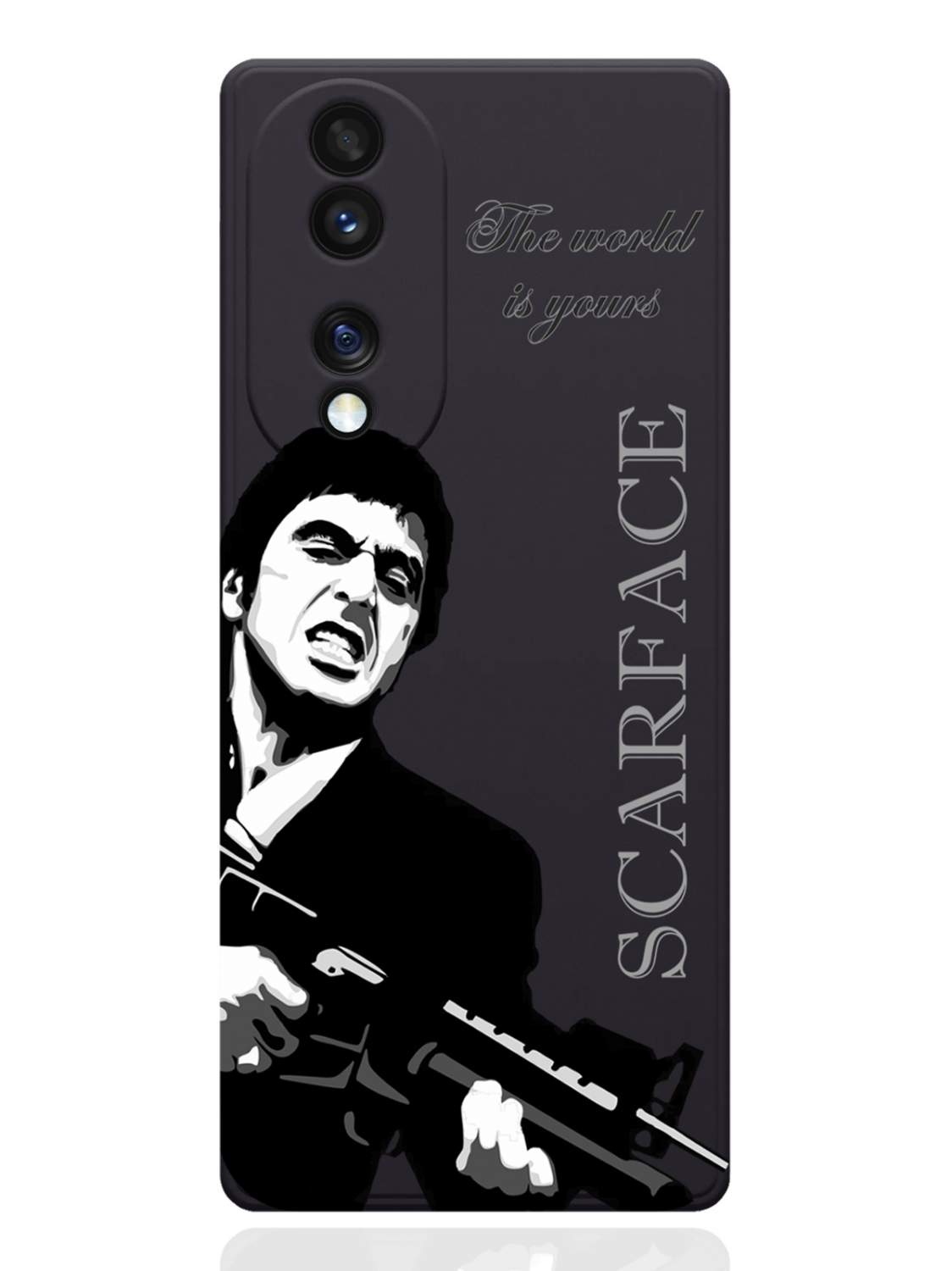 Чехол MustHaveCase для Honor 70 Scarface Tony Montana/Лицо со шрамом  черный, купить в Москве, цены в интернет-магазинах на Мегамаркет