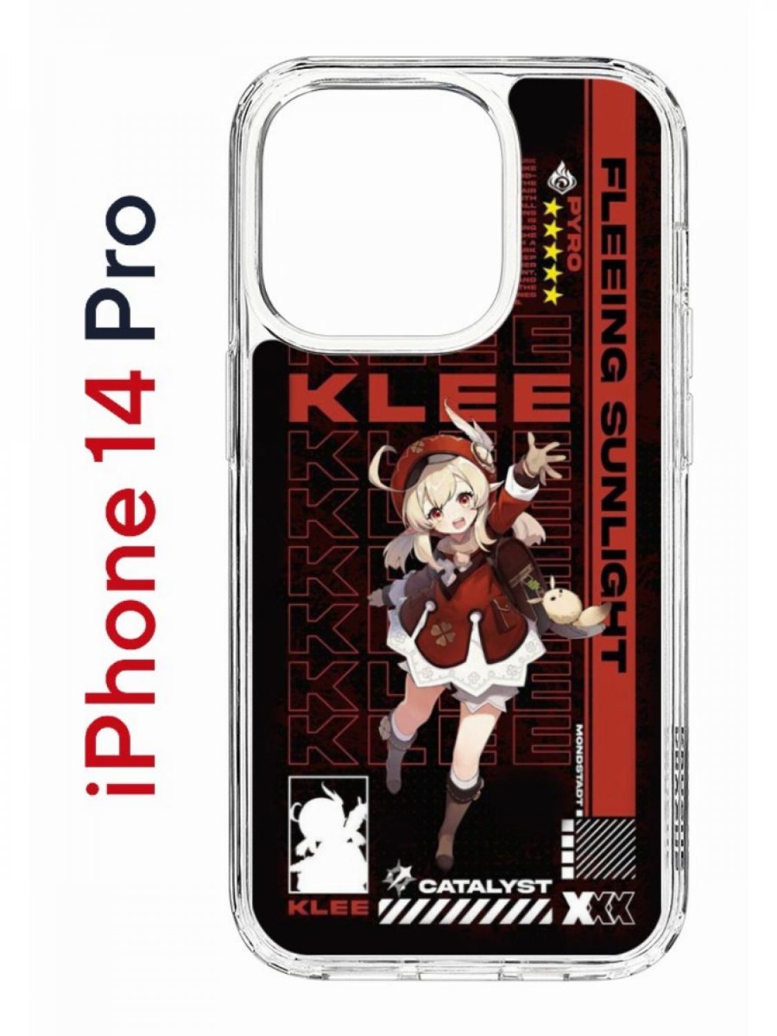 Чехол на iPhone 14 Pro с принтом Kruche Print Klee Genshin, бампер с  защитой камеры, купить в Москве, цены в интернет-магазинах на Мегамаркет