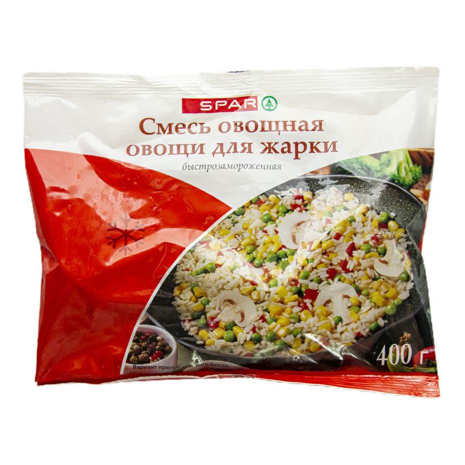 Овощная смесь Spar Овощи для жарки с рисом быстрозамороженная 400 г –  купить в Москве, цены в интернет-магазинах на Мегамаркет