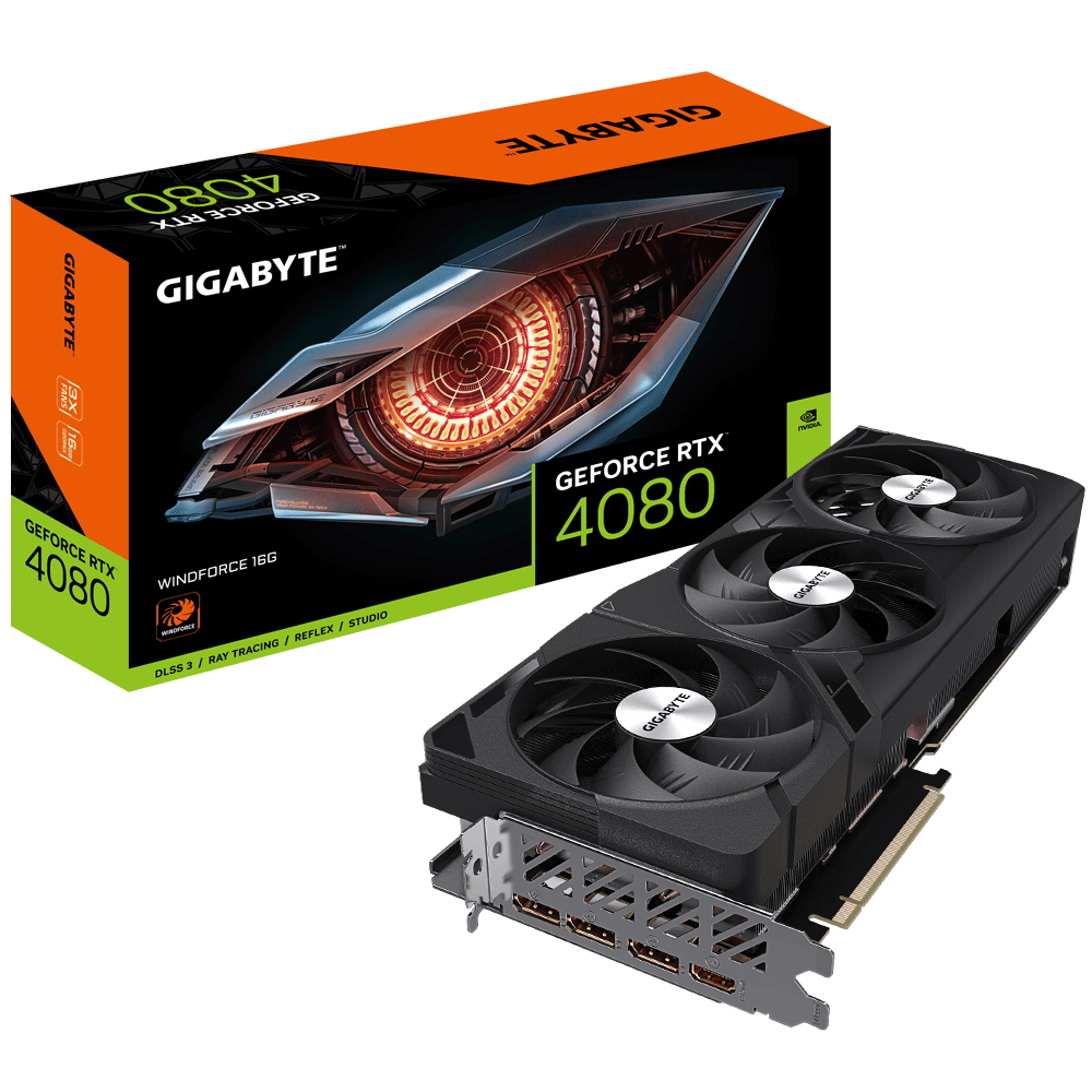 Видеокарта Gigabyte NVIDIA GeForce RTX4080 WINDFORCE (GV-N4080WF3-16GD) -  отзывы покупателей на маркетплейсе Мегамаркет | Артикул: 600012151512