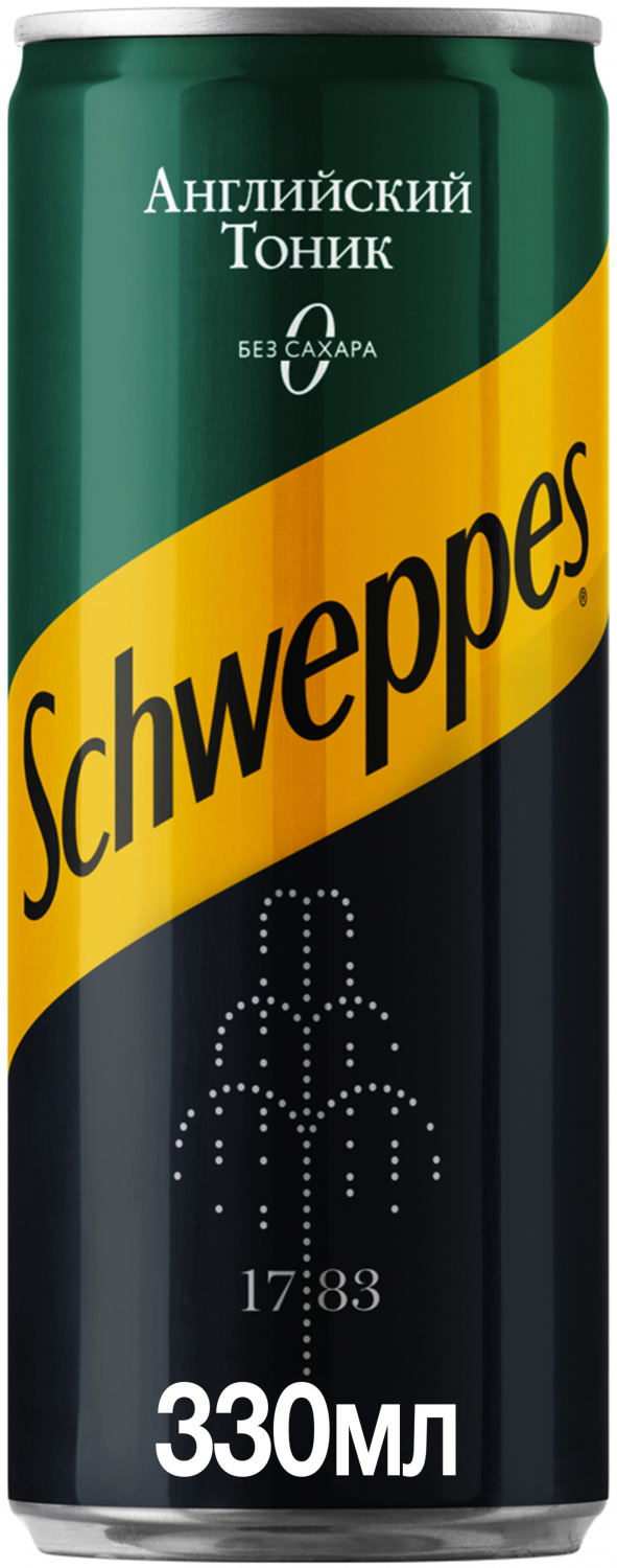 Купить газированный напиток Schweppes Английский тоник 0,33 л, цены на  Мегамаркет | Артикул: 100030683135