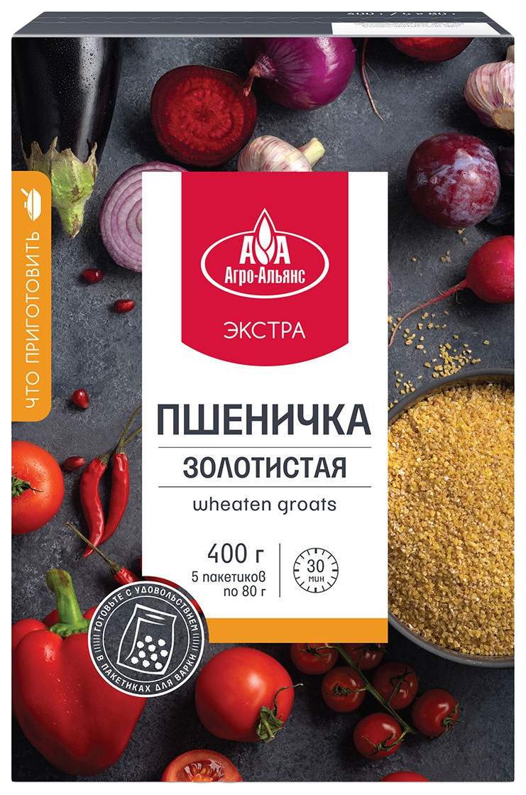 Купить крупа Агро-Альянс Пшеничка золотистая Экстра 5пак*80г, цены на  Мегамаркет | Артикул: 100028022157