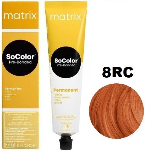 Купить краска Matrix SoColor Pre-Bonded 8RC светлый блондин красно