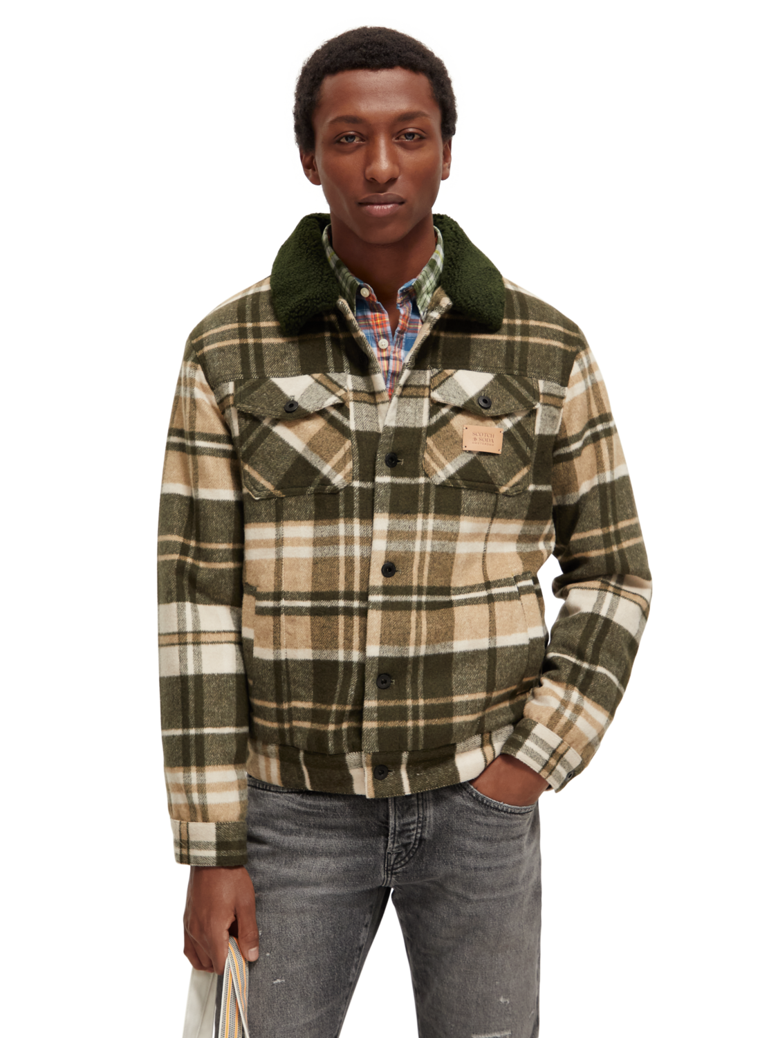 もこもこ Куртка мужская Scotch & Soda 174110/6575 зеленая L – купить в