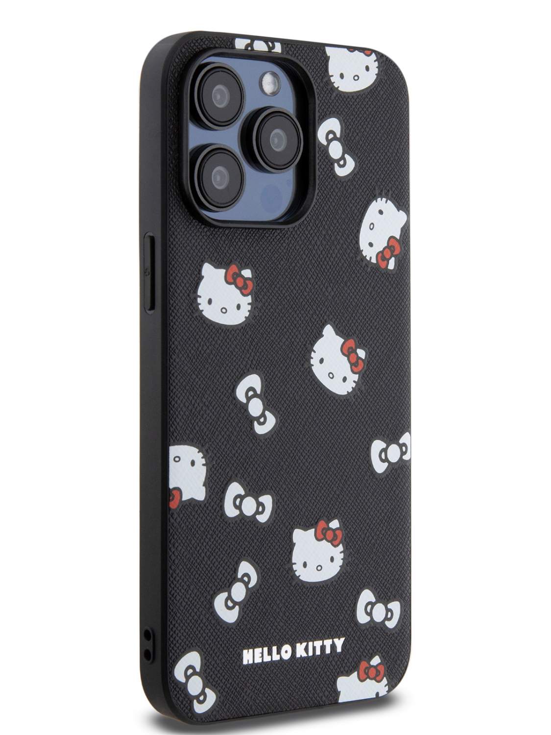 Чехол Hello Kitty для iPhone 15 Pro Max из экокожи с цепочкой на руку черный,  купить в Москве, цены в интернет-магазинах на Мегамаркет