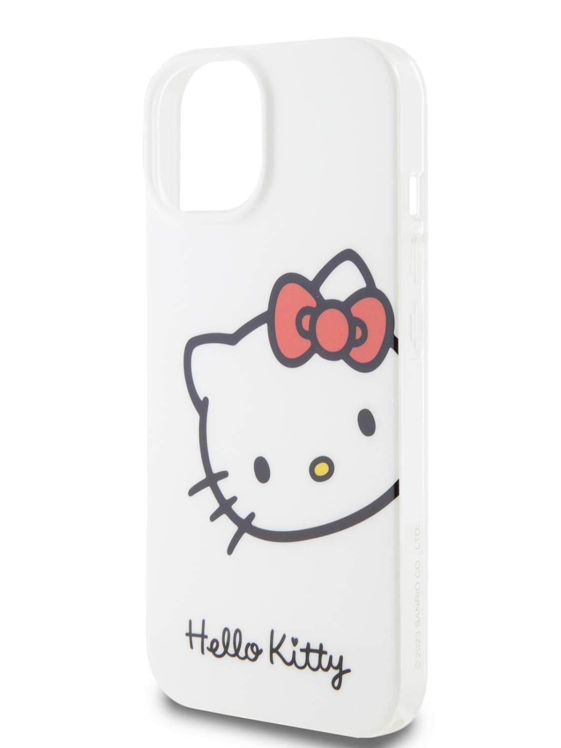 Чехол Hello Kitty для iPhone 15 ударопрочный с принтом Kitty Head, белый,  купить в Москве, цены в интернет-магазинах на Мегамаркет