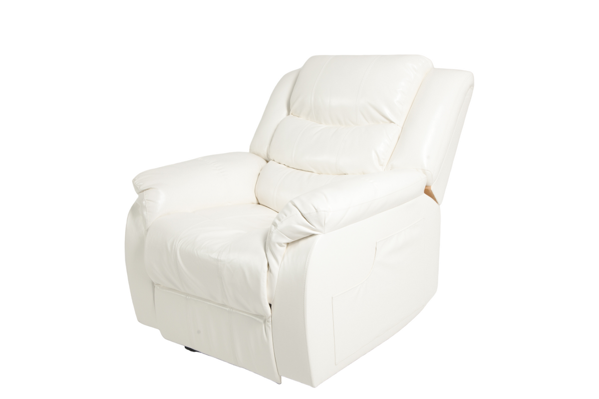 Кресло-реклайнер механический с раскладкой 180 градусов IncWell PremiumMechanics белое - купить в Москве, цены на Мегамаркет