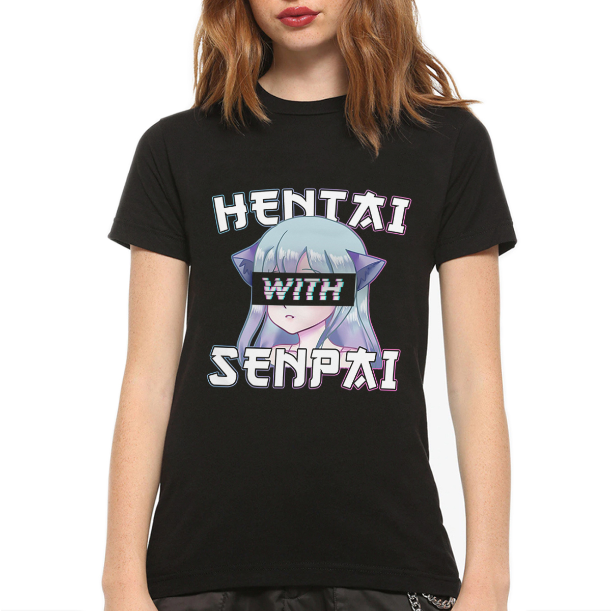 Футболка женская Design Heroes Hentai With Senpai / Аниме Тян черная XL -  купить в Москве, цены на Мегамаркет | 600006181321