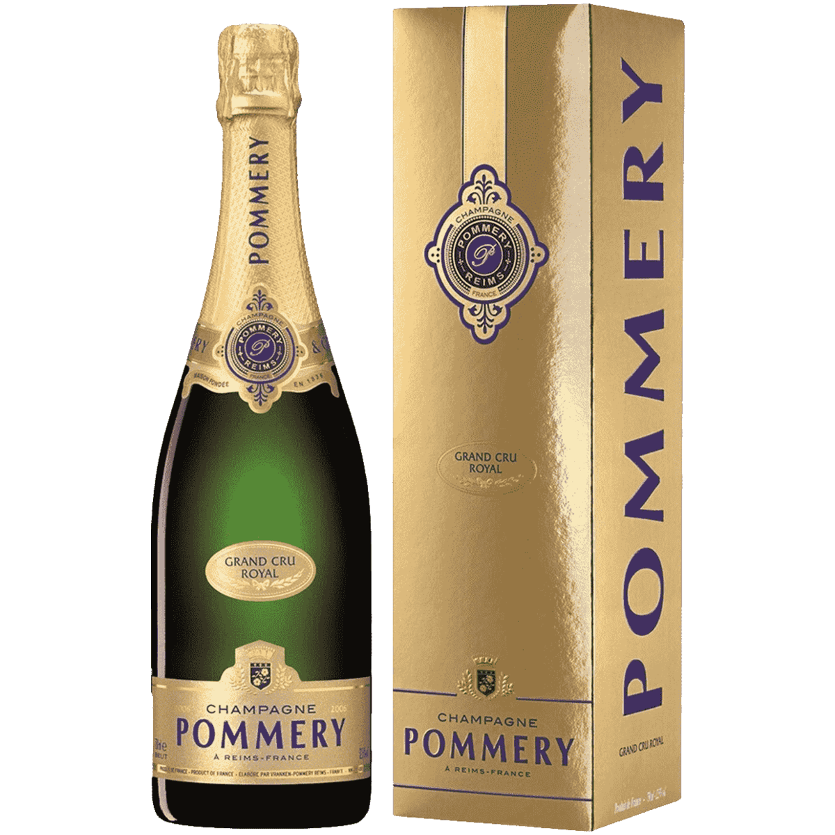 Шампанское Pommery Grand Cru Royal Vintage Brut белое сухое 0,75 л в  подарочной упаковке - отзывы покупателей на маркетплейсе Мегамаркет |  Артикул: 100048781003