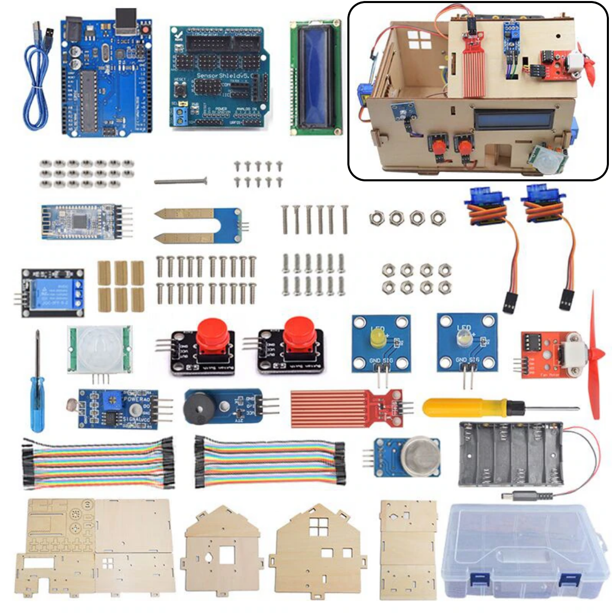 Купить конструктор умный дом ULIKE на базе Arduino XF0150, цены на  конструкторы в интернет-магазинах на Мегамаркет