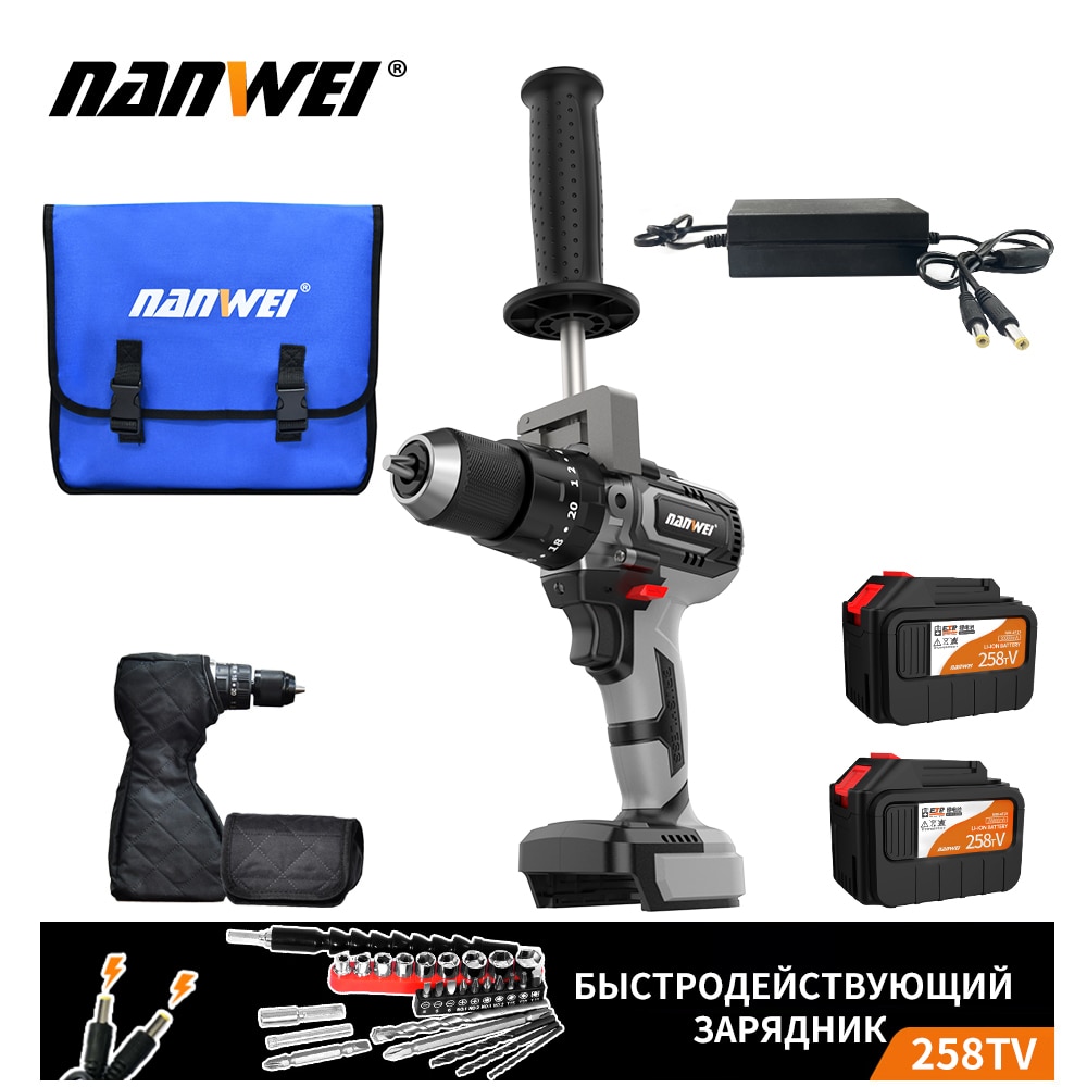 Шуруповерт NANWEI 258tv для ледобура бесщеточный 2 акб 6 Ah, 21V купить,  цены в Москве на Мегамаркет