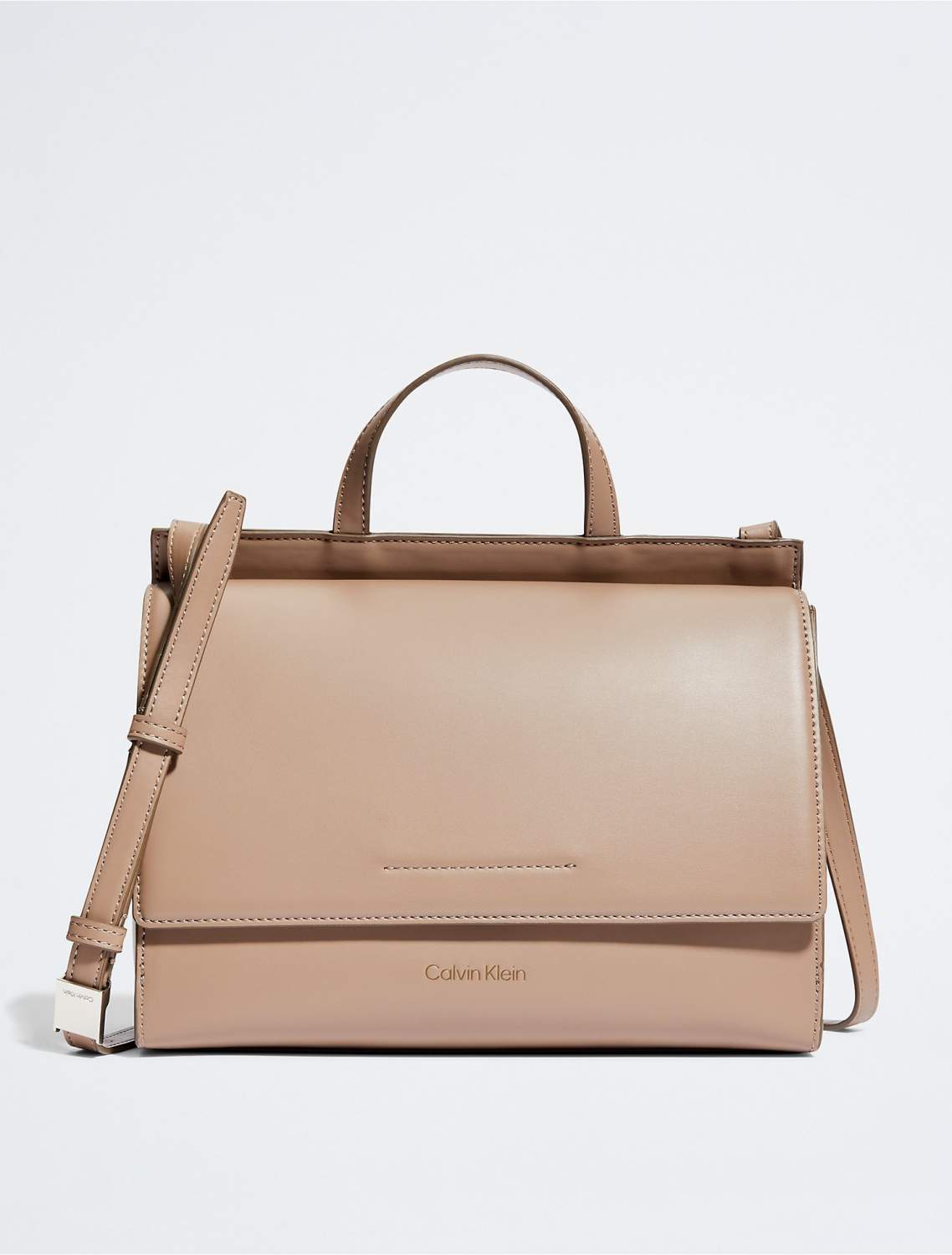 Calvin klein frame top handle outlet bag