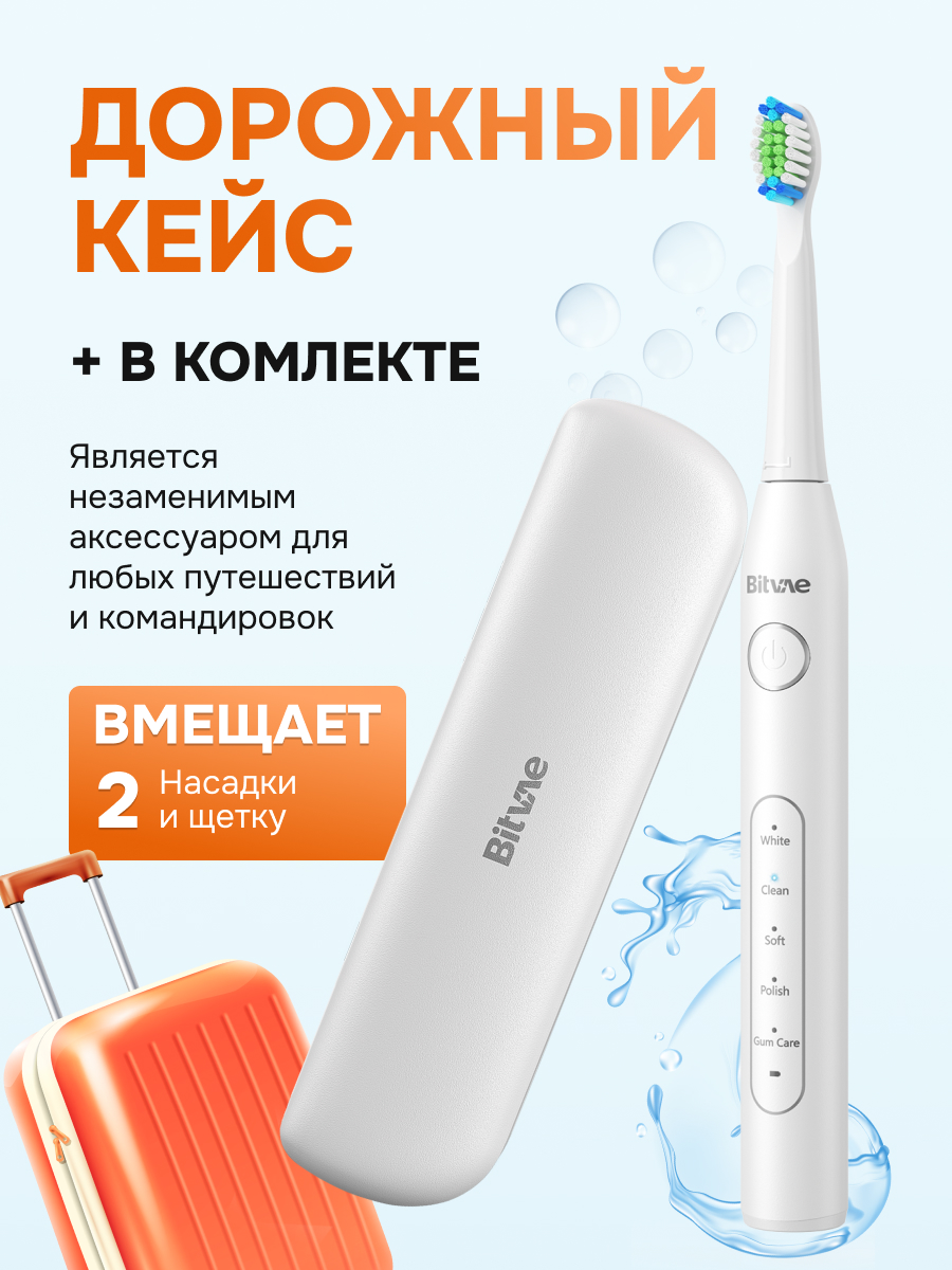 Электрические зубные щетки Bitvae - купить электрическую зубную щетку Bitvae, цены в Москве на Мегамаркет