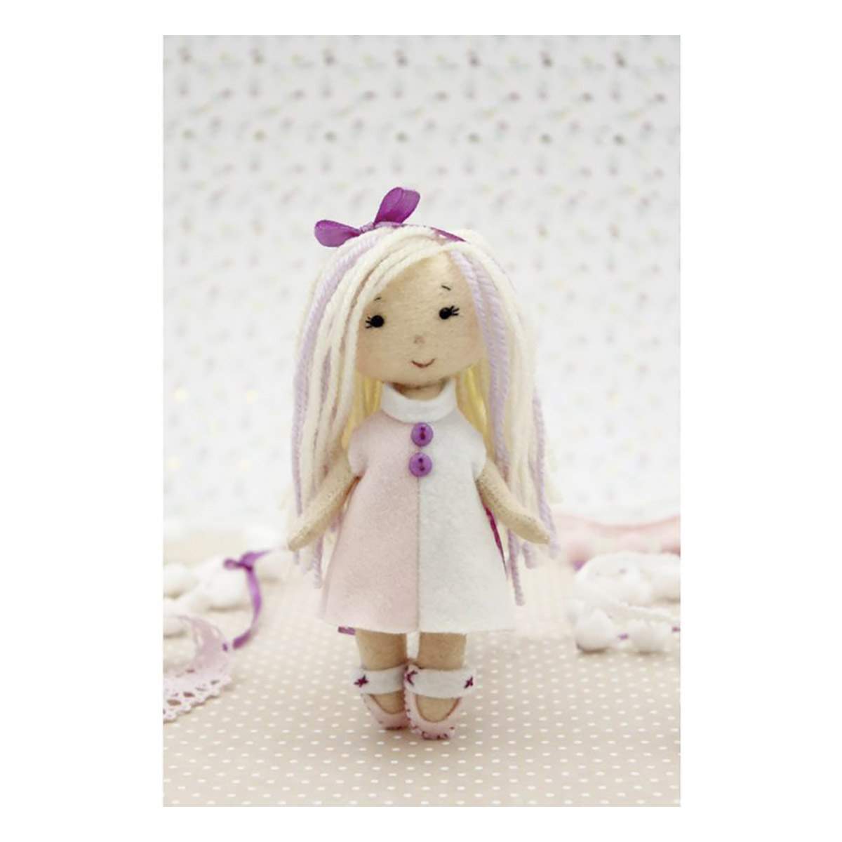 Набор для шитья Кукла Перловка из ткани П-102 «Мышка-Перлушка» игрушка-грелка 16 см лён хлопок