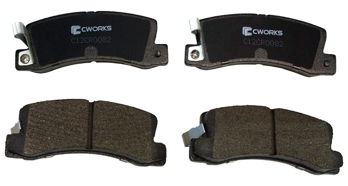 Колодки тормозные cworks. Тормозные колодки задние CWORKS c12cr0003