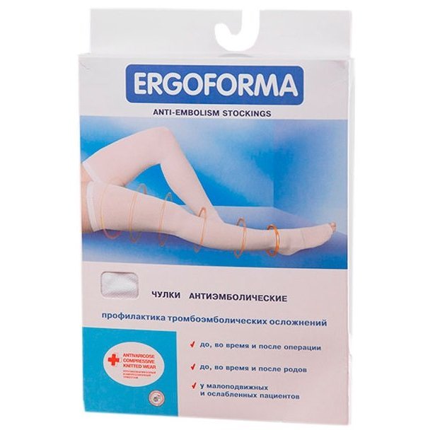 Чулки компрессионные антиэмболические Ergoforma EU267 2 кл. компр. белые р.4 - купить в интернет-магазинах, цены на Мегамаркет