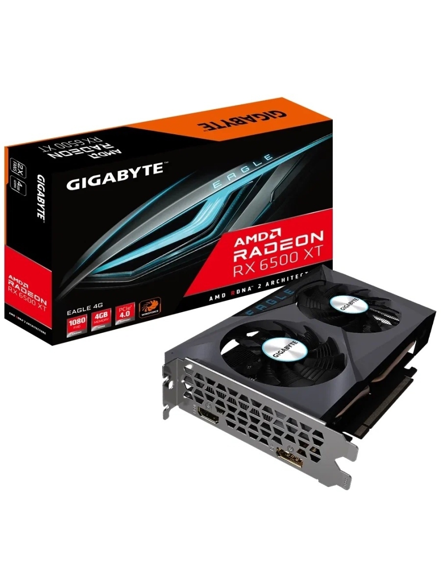 Видеокарта GIGABYTE AMD Radeon RX 6500 XT EAGLE (GV-R65XTEAGLE-4GD) -  отзывы покупателей на маркетплейсе Мегамаркет | Артикул: 100032098182