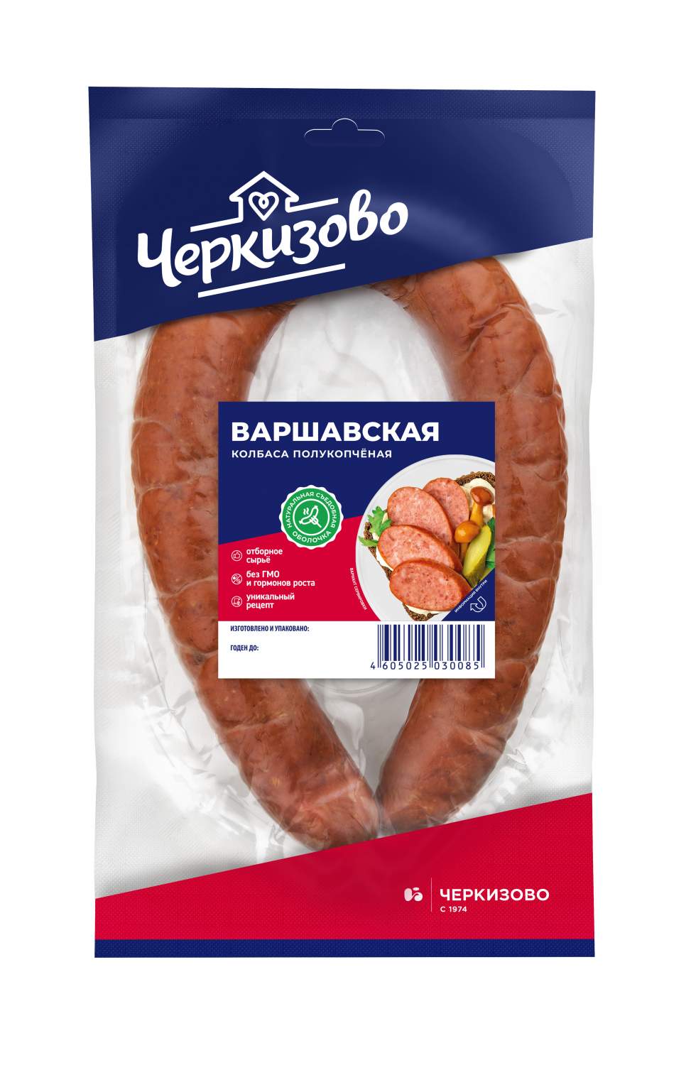 Колбаса полукопчёная Черкизово Варшавская традиционная, 350 г – купить в  Москве, цены в интернет-магазинах на Мегамаркет