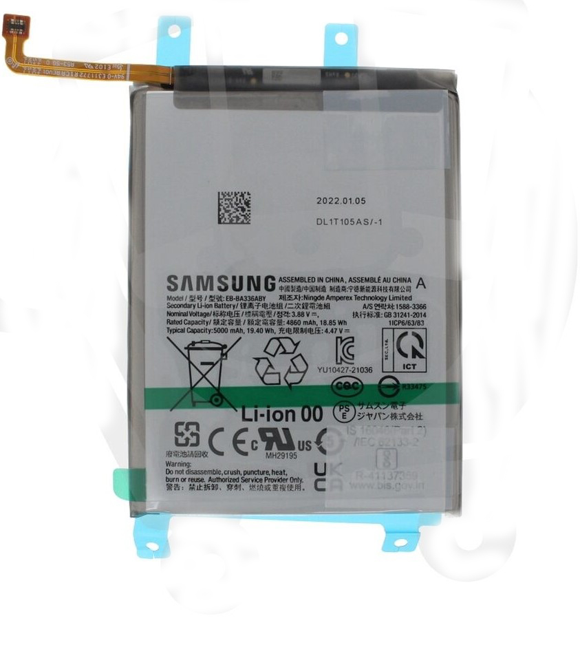 Аккумулятор для Samsung SM-A336 Galaxy A33 5G (EB-BA336ABY) (5000mAh),  купить в Москве, цены в интернет-магазинах на Мегамаркет