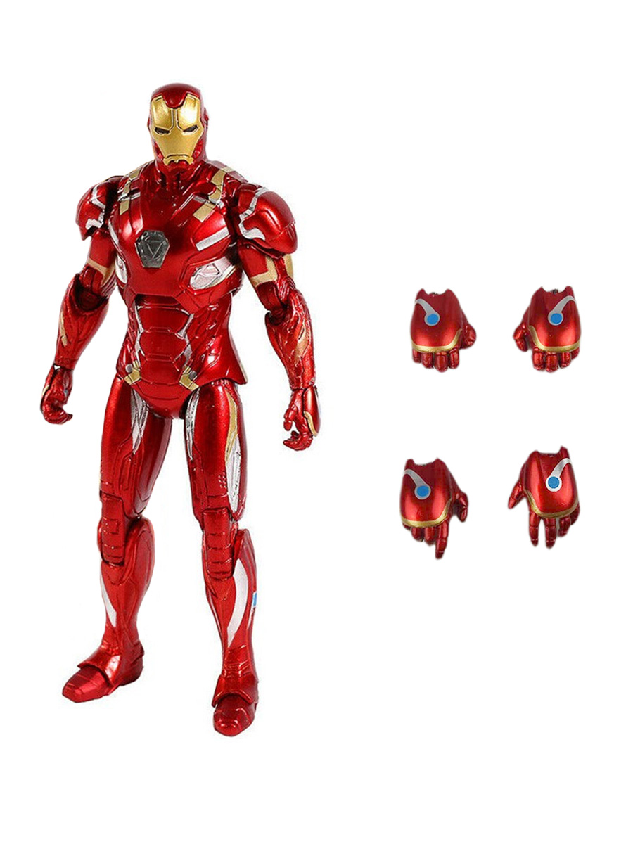 Купить фигурка StarFriend Железный человек со светом Mark 46 Iron man  (подвижная, 18 см), цены на Мегамаркет