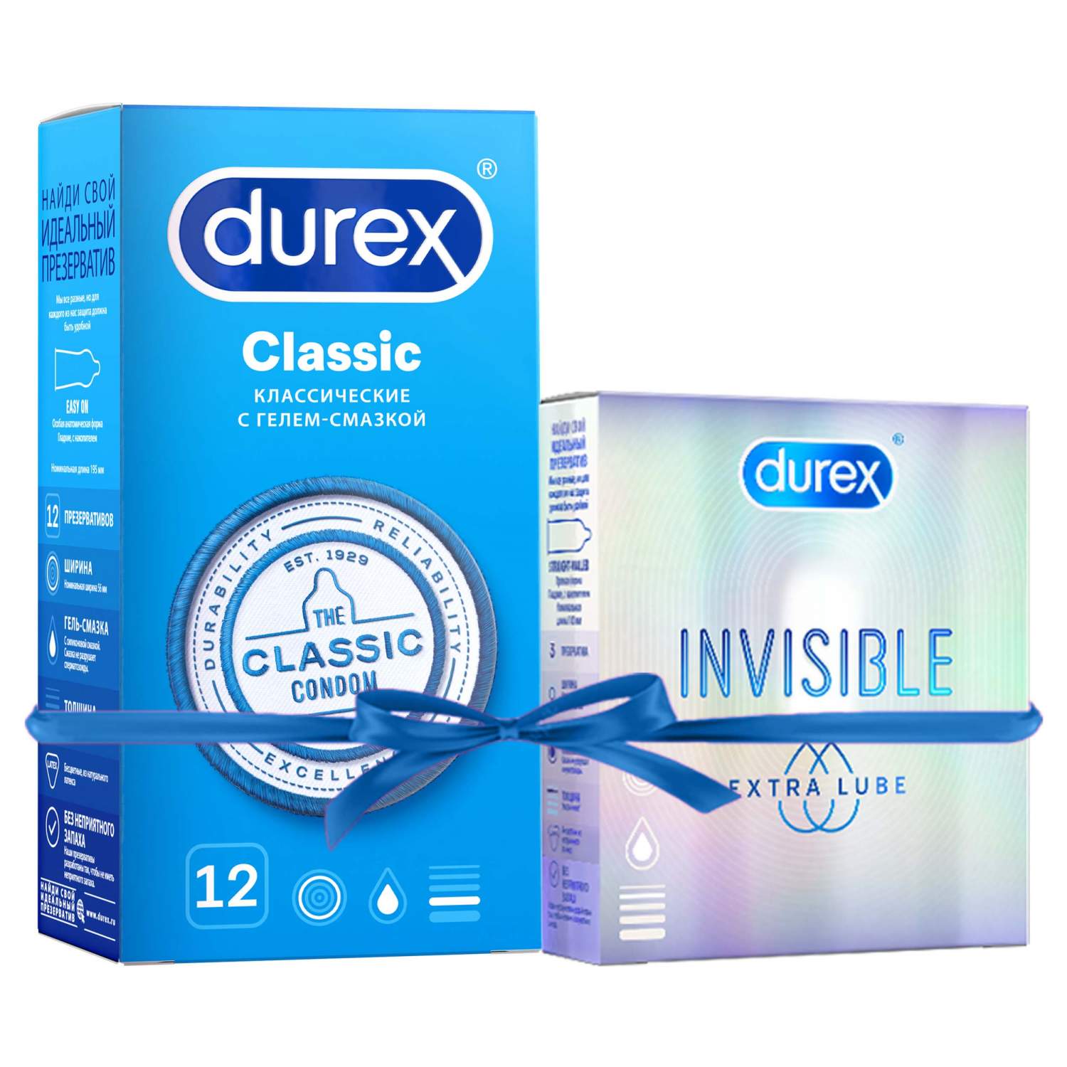 Набор презервативы марки Durex Classic гладкие 12 шт. Invisible Extra Lube  3 шт. - купить в интернет-магазинах, цены на Мегамаркет | презервативы  3250389