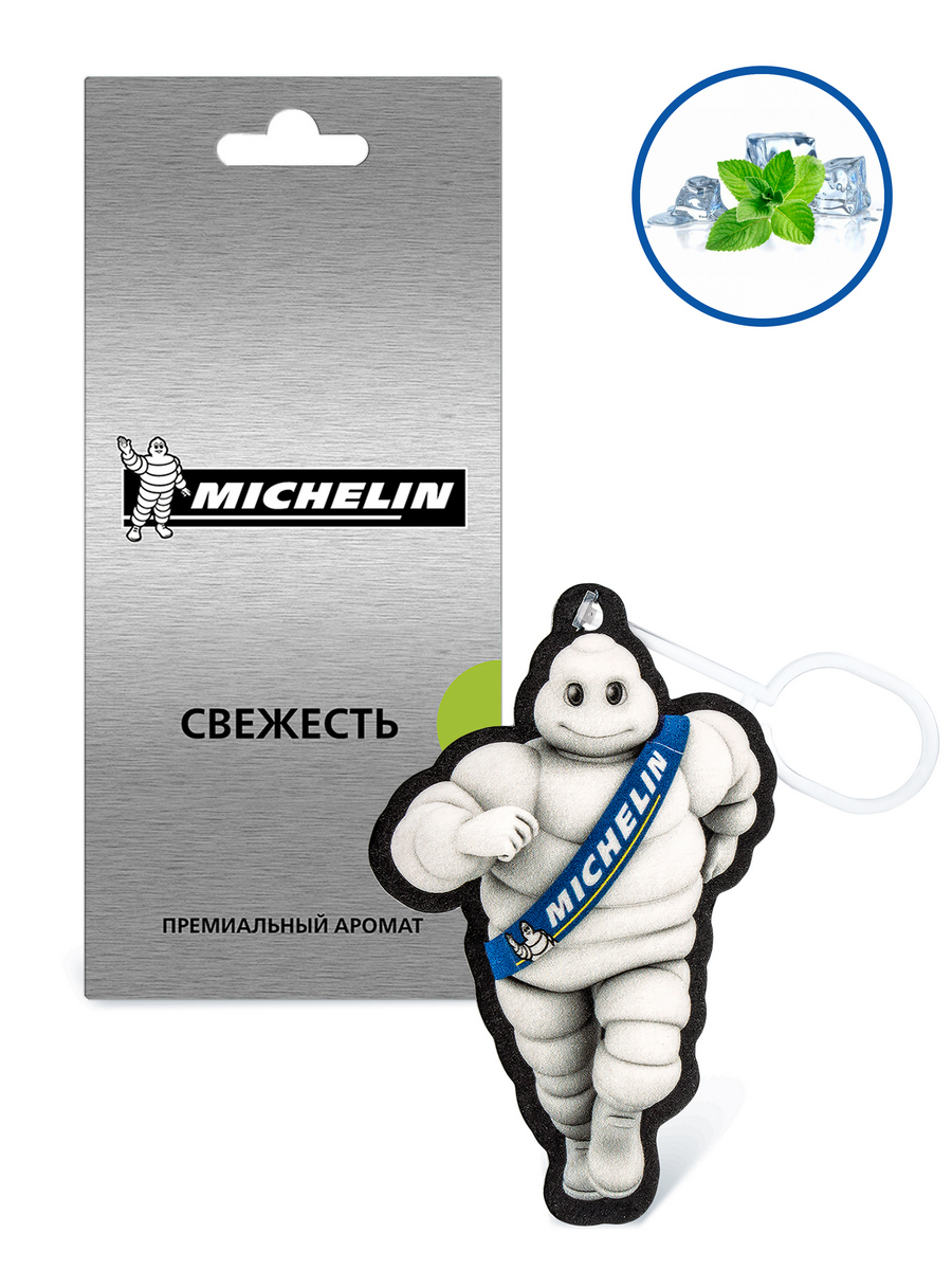 Ароматизатор воздуха MICHELIN, подвесной, картонный, 2D Premium, свежесть,  31913 - купить в Москве, цены на Мегамаркет | 600001568145