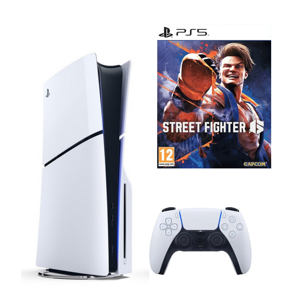 Игровая приставка Sony PlayStation 5 Slim Blu-ray (CFI-2000A) с игрой  Street Fighter VI, купить в Москве, цены в интернет-магазинах на Мегамаркет